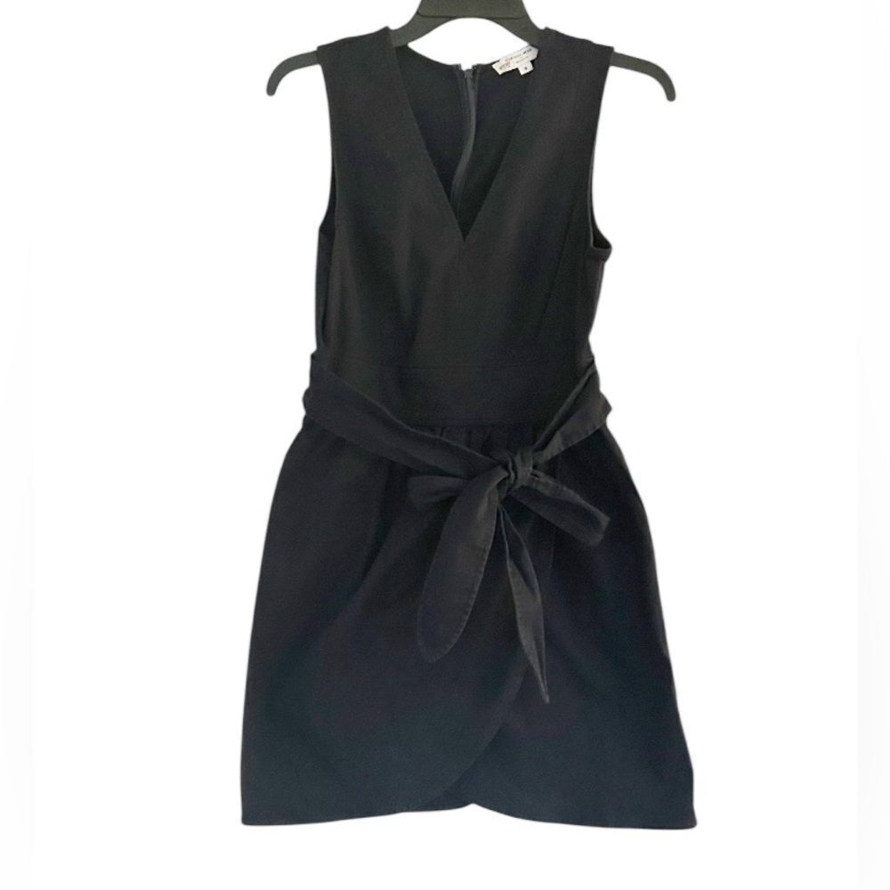 Marissa Webb Collective Mini Dress Size 8 Black Sleeveless Cotton Blend